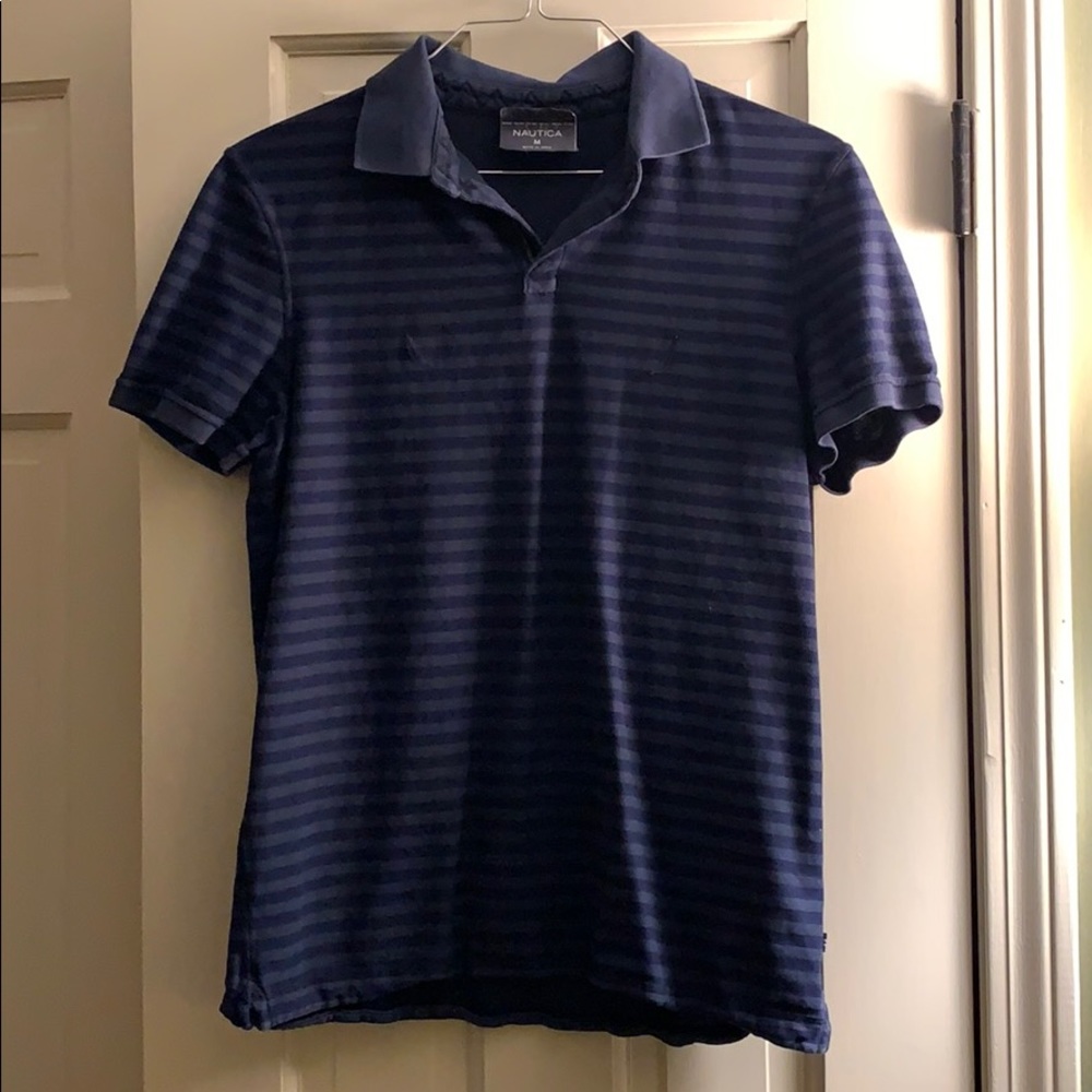 Nautica Polo Alternate Shades of Blue Stripes